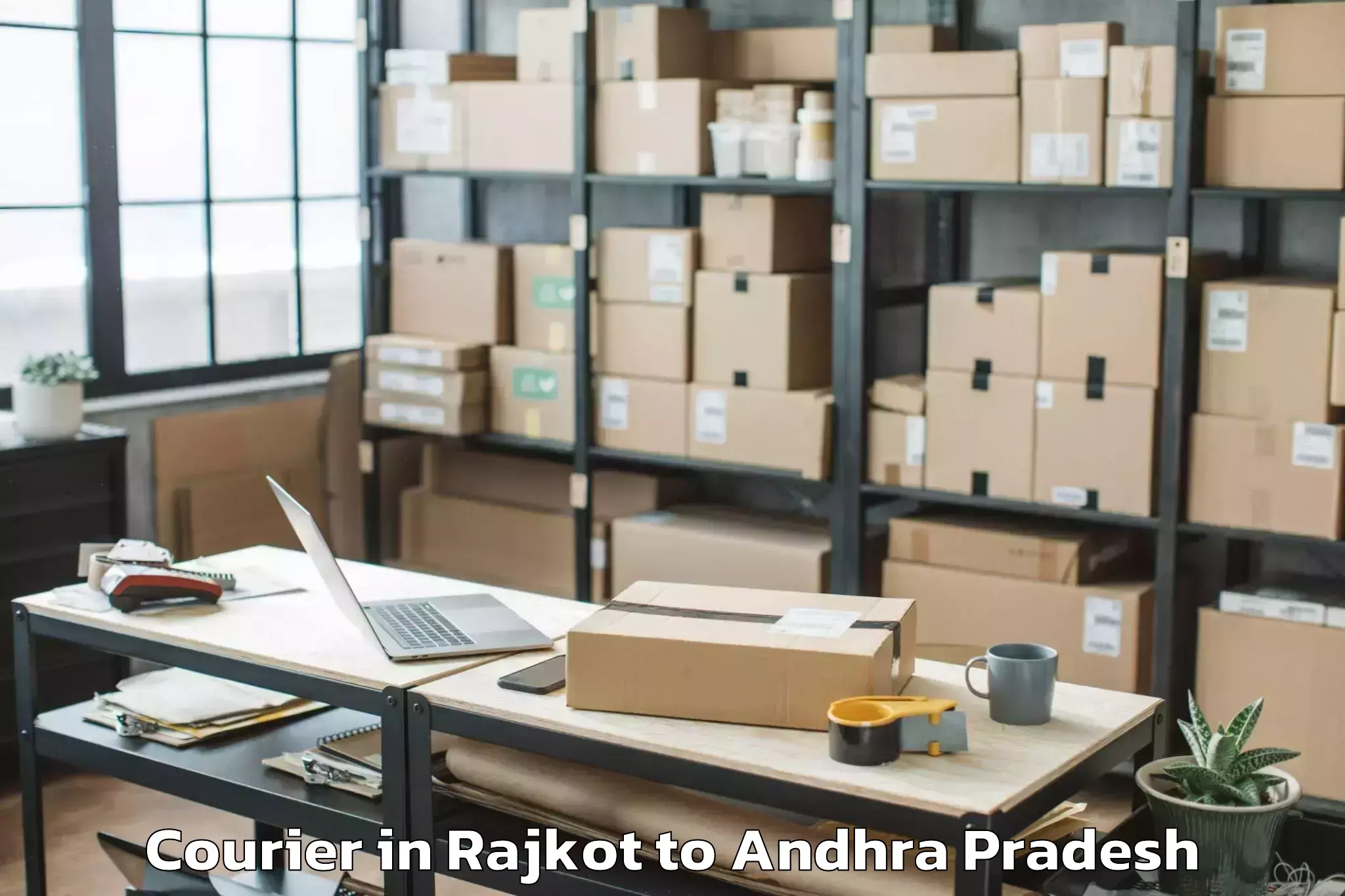 Easy Rajkot to Vaddeswaram Courier Booking